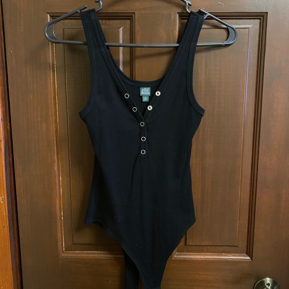 WILD FABLE (TARGET) black bodysuit.